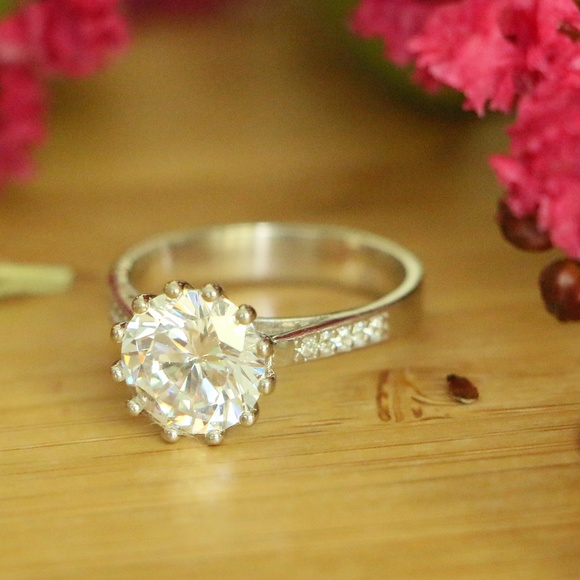 Sterling Silver Cubic Zirconia Wedding Jewelry - Picture 2 of 8